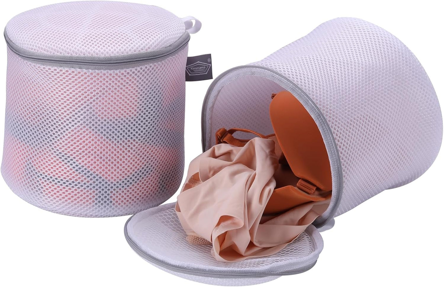 Kimmama Bra Washing Bag for Laundry, Bra Laundry Bag, Sandwish Mesh, 7x7x7" | Lingerie Bag, For Delicates & Underwear, For Washing Machine, Keep Shape, Privacy, Prevent Tangling
