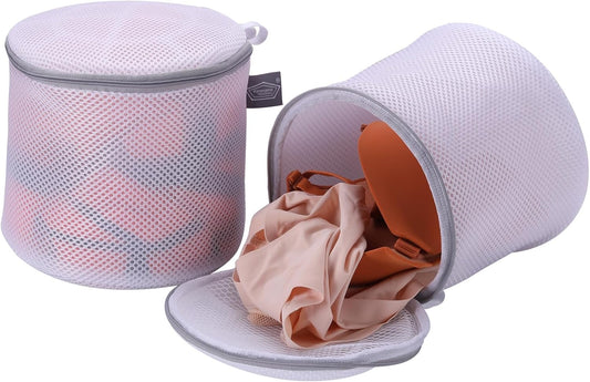 Kimmama Bra Washing Bag for Laundry, Bra Laundry Bag, Sandwish Mesh, 7x7x7" | Lingerie Bag, For Delicates & Underwear, For Washing Machine, Keep Shape, Privacy, Prevent Tangling