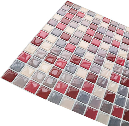 Yoillione Peel and Stick Backsplash for Kitchen: Self Adhesive Wall Tiles for Bathroom - Vinyl Thick Back Splash Tile (10, Light Coffee)