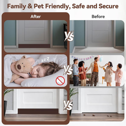 Door Draft Stopper, Ohuhu 39"L x 2"W Silicone Weather Stripping Under Door Seal for Exterior Interior Doors, 1" Widened Strong Adhesive, Soundproof Door Sweep Strip to Block Cold, Noise, Light Pests
