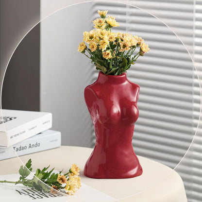 hjn Small White Vase Set of 3 for Modern Home Decor,Ceramic Vases for Centerpieces Flower Vases for Living Room Wedding/Dinner Table/Party -White