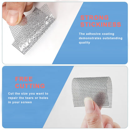 ACEBON Window Screen Repair Tape, 2"x80" - Strong Adhesive Mesh Patch Kit for Window Door Tears & Holes (Grey)
