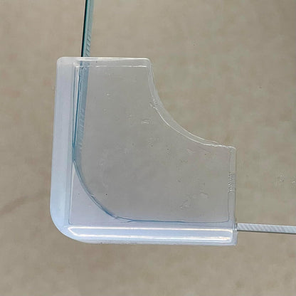 Silicone Clear Corner Protector Baby Proofing Furniture Guard, 4 Count | Food-Graded, Pre-Taped Adhesive, Flexible‌ Table Cabinets Counter Edge Bumper, Kids Child Safety Proof, 5/8" Depth