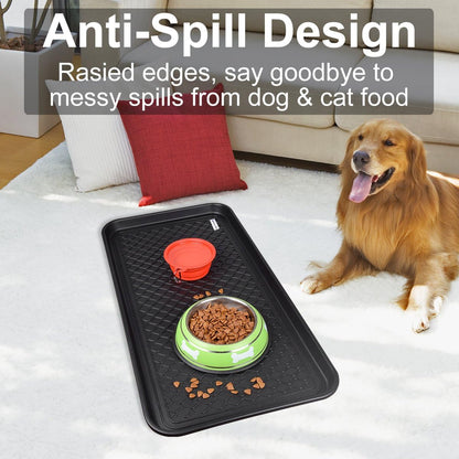 Multi-Purpose Boot Tray Mat,Shoe Tray Mat,Pet Bowl Tray,Waterproof Trays for Indoor and Outdoor Floor Protection,24" x 15"/Medium …