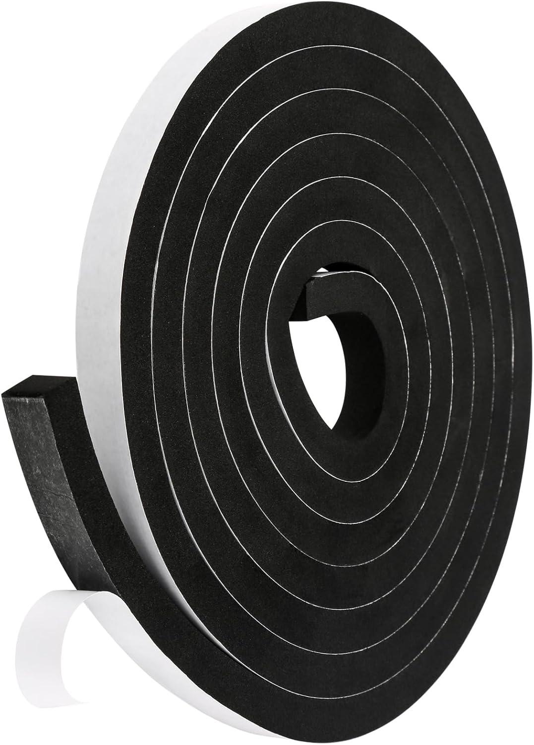 16Feet Weather Stripping Seal (1/2 Inch X 1/4 Inch) for Door Window, High Density Foam Tape, Soundproofing, Insulation Strip, Door Sealers for Door Frame- White