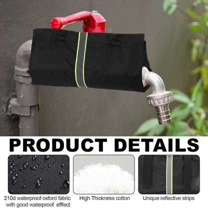 Pangda 4 Pcs Outdoor Faucet Cover for Winter Freeze Protection Outside Insulated Water Spigot Freeze Frost Waterproof Insulation Wrap with Reflective Strip for Garden (Classic,Green)