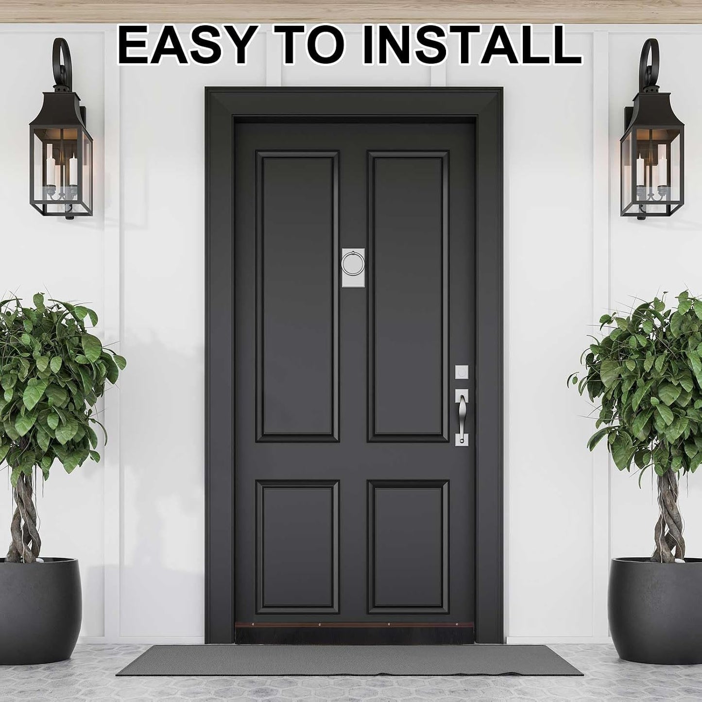 Frienda 2 Set Door Brush Bottom Sweep Brush Weather Stripping Aluminum Door Seal with Screws for Gaps up to 1 Inch, for Home, Commercial Gate, Fill Gaps Dust, Debris (1 x 36 Inch,Gray)