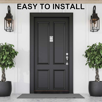 Frienda 2 Set Door Brush Bottom Sweep Brush Weather Stripping Aluminum Door Seal with Screws for Gaps up to 1 Inch, for Home, Commercial Gate, Fill Gaps Dust, Debris (1 x 36 Inch,Gray)