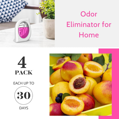 Air Freshener for Home, 4 Pack, Eucalyptus & Mint, Odor Eliminator for Small Area Closets Bathroom Pets Strong Odor, Up to 120 Days