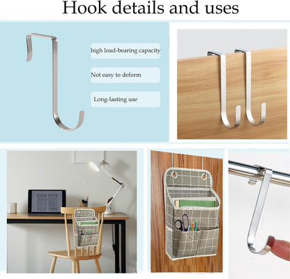 Hanging Basket for Organizing, Wall Organizer with Pockets and Over The Door Organizer，Can for Home, Closet, Office and Camper (1 White)
