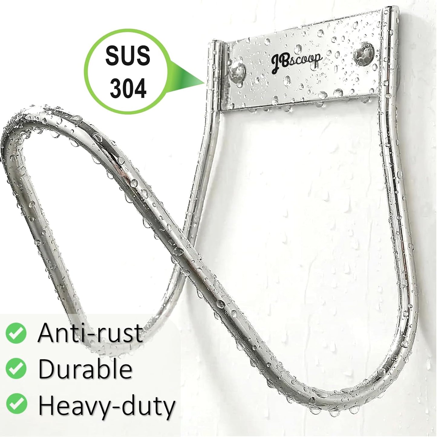 JBscoop Garden Hose Holder Stainless Steel Small Wall Mount Garden Hose Hook, Ideal for Water, Air, Hydraulic Hose, Ropes, Extension Cords Heavy Duty & Rust Proof, Size:6.3x7x6.3 Set of 1
