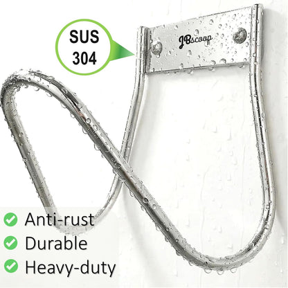 JBscoop Garden Hose Holder Stainless Steel Small Wall Mount Garden Hose Hook, Ideal for Water, Air, Hydraulic Hose, Ropes, Extension Cords Heavy Duty & Rust Proof, Size:6.3x7x6.3 Set of 1