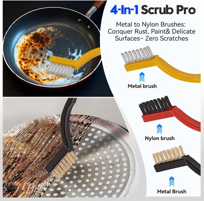 Window Track Cleaner Tools Set, 14 PCS Window Groove Cleaning Brush Kit for for Sliding Door, Window Sill, Shutter, Car Vents
