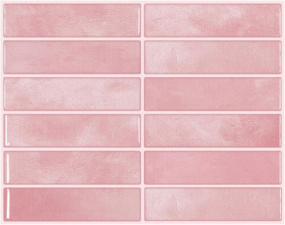 Peel and Stick Backsplash Tiles – Easy DIY Self-Adhesive Subway Wall Tiles, 10 Pack for Kitchen & Bathroom, 11.42'' x 9'' (White Grey)
