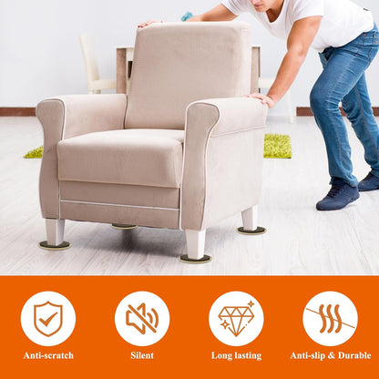 DAJAVE 16 Pack Furniture Sliders for Carpet, 5 Inch Round Furniture Movers Sliders, Heavy-Duty Furniture Sliders for Hardwood Floors, Plastic Moving Pads Heavy Furniture, Floor Protectors