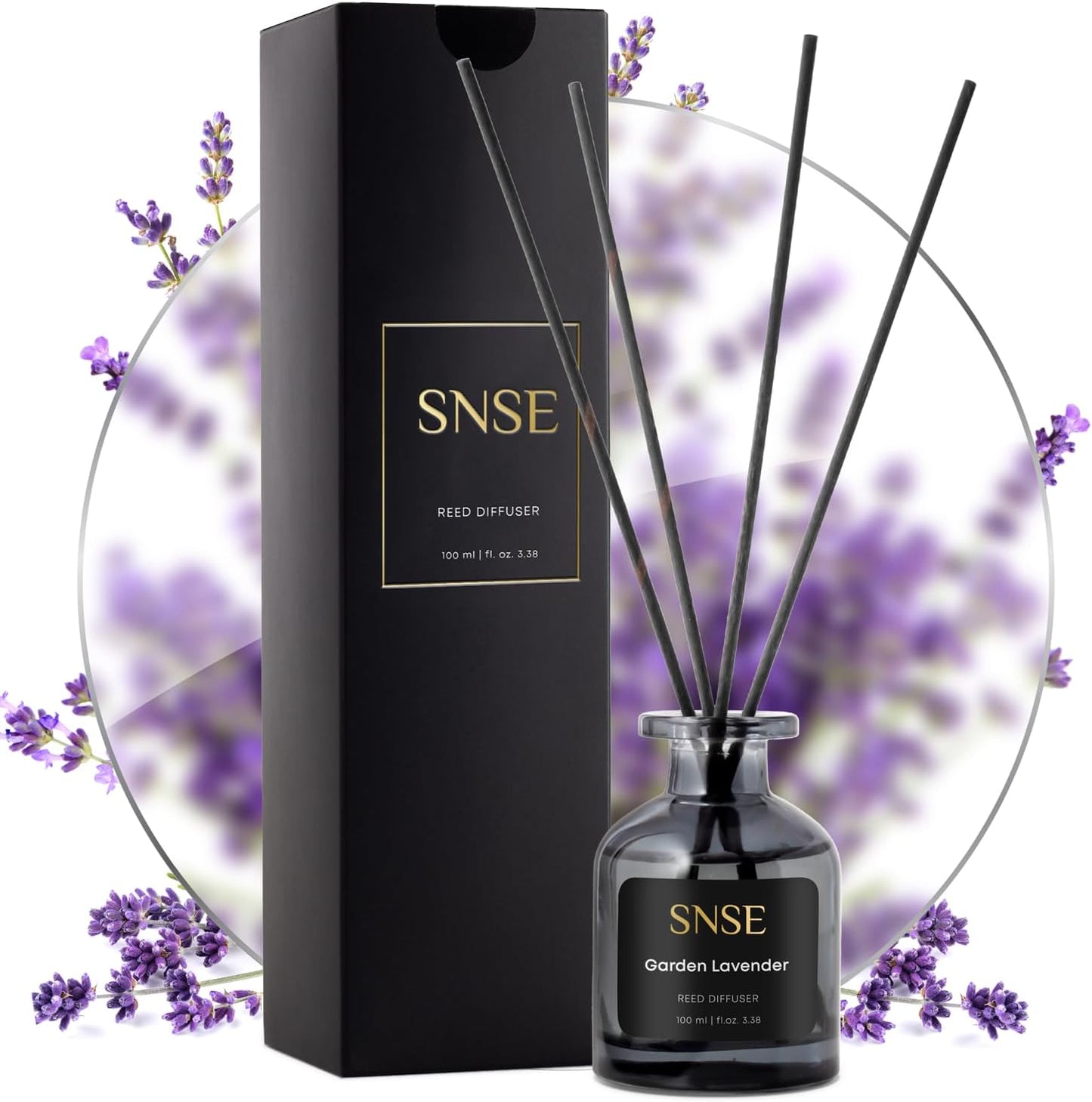 SNSE Clean Linen Reed Diffuser Set | 3.38 oz Scent Fragrance Oil Diffuser for Bedroom, Bathroom, Home Décor and Gift, Decorative Air Fresheners with Sticks