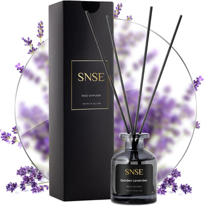 SNSE Clean Linen Reed Diffuser Set | 3.38 oz Scent Fragrance Oil Diffuser for Bedroom, Bathroom, Home Décor and Gift, Decorative Air Fresheners with Sticks