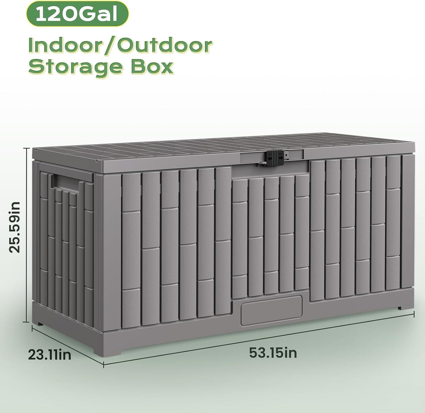 Jocoevol Deck Box 60 Gal, UV Resistant & Waterproof Outdoor Storage Box with Lock, Easy Assemble Storage Bins Container for Pool Patio Garden