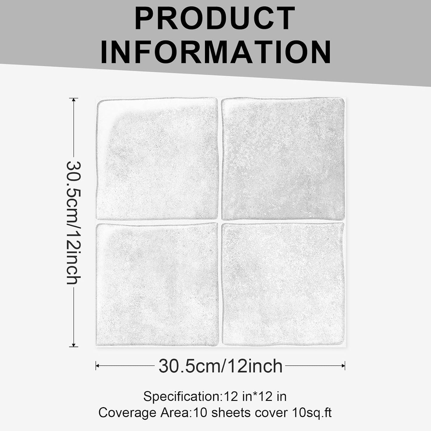 10 Sheets Thicker Design Peel and Stick Backsplash, 3D Self Adhesive Peel and Stick Wall Tile Backsplash for Kitchen, Bathroom, 12"x12", Light Green