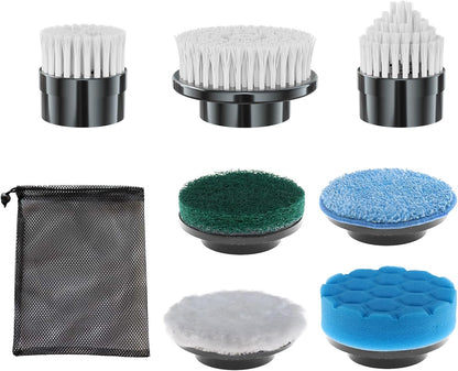 Electric Spin Scrubber Replacement Brush Heads, 7 Pcs Set Suitable for Cordless Power Scrubber, for Bathroom, Kitchen,