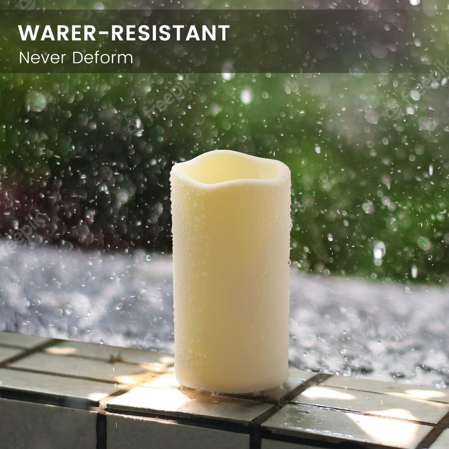 Flameless Flickering Battery Operated Candles D2.2''*H4 5" 6" 7" 8" 9" Set of 9 Ivory Real Wax Pillar LED Candles with 10-Key Remote and Cycling 24 Hours Timer (Ivory)