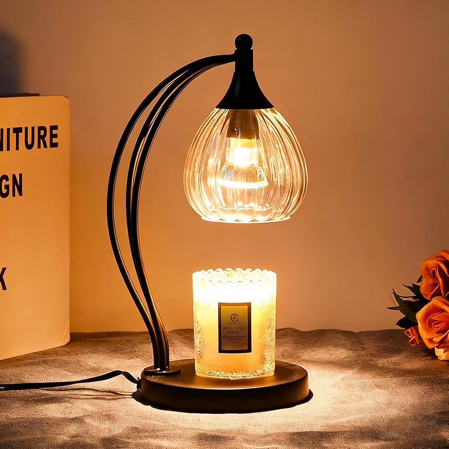 Candle Warmer Lamp with Timer Dimmer - Electric Light Wax Warmer for Jar Candles - Lamp with 2 Bulbs, Unique Birthday Gifts for Women Mom House Warming Gifts New Home Decor