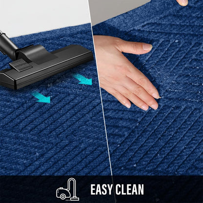 HIYARD Sturdy Front Door Mat, Absorbent Muddy Dirt Resist Welcome Door Mats Outdoor Indoor, Stain and Fade Resistant, Non-Slip Rubber Backing Low Profile Doormat for Entryway, 30×17, Beige