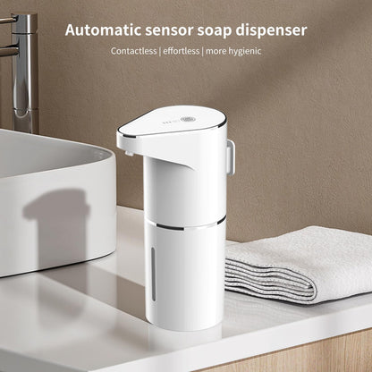 Automatic Foam soap Dispenser, Rechargeable Electric Hand Wash Unit with Motion Sensor, 3 Adjustable Speeds, 350ml Capacity