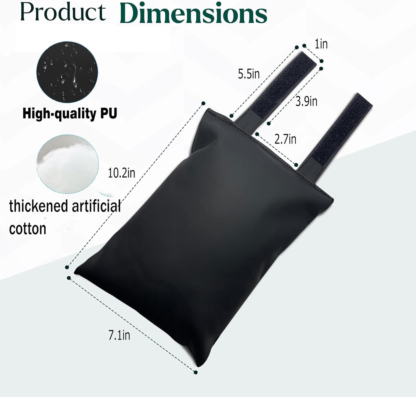 2Pcs Outdoor Faucet Covers for Winter Freeze Protection-Black PU Material | 10.2" H x 7.1" W,Outside Garden Faucet Socks for Winter Waterproof Freeze Miser,Reusable Hose Bibs Insulated Spigot Cover
