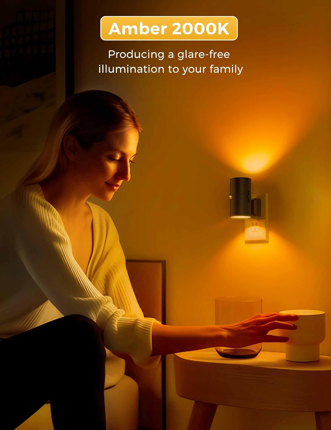 L LOHAS LED Motion Sensor Night Light, Dimmable Night Lights Plug into Wall, Plug in Nightlight, Motion Sensor Light Indoor for Bathroom Hallway Bedroom Stairs Kids Elderly [3000K,2 Pack]