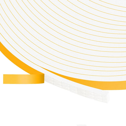 Strong Adhesive Weather Stripping, High Density Weatherproof Weather Stripping Door Seal Strip for Sliding Door, Windows,Noise-Reduction Foam Sealing Strip, White(1/2 in x 1/4 in x 13Ft) - Colors B