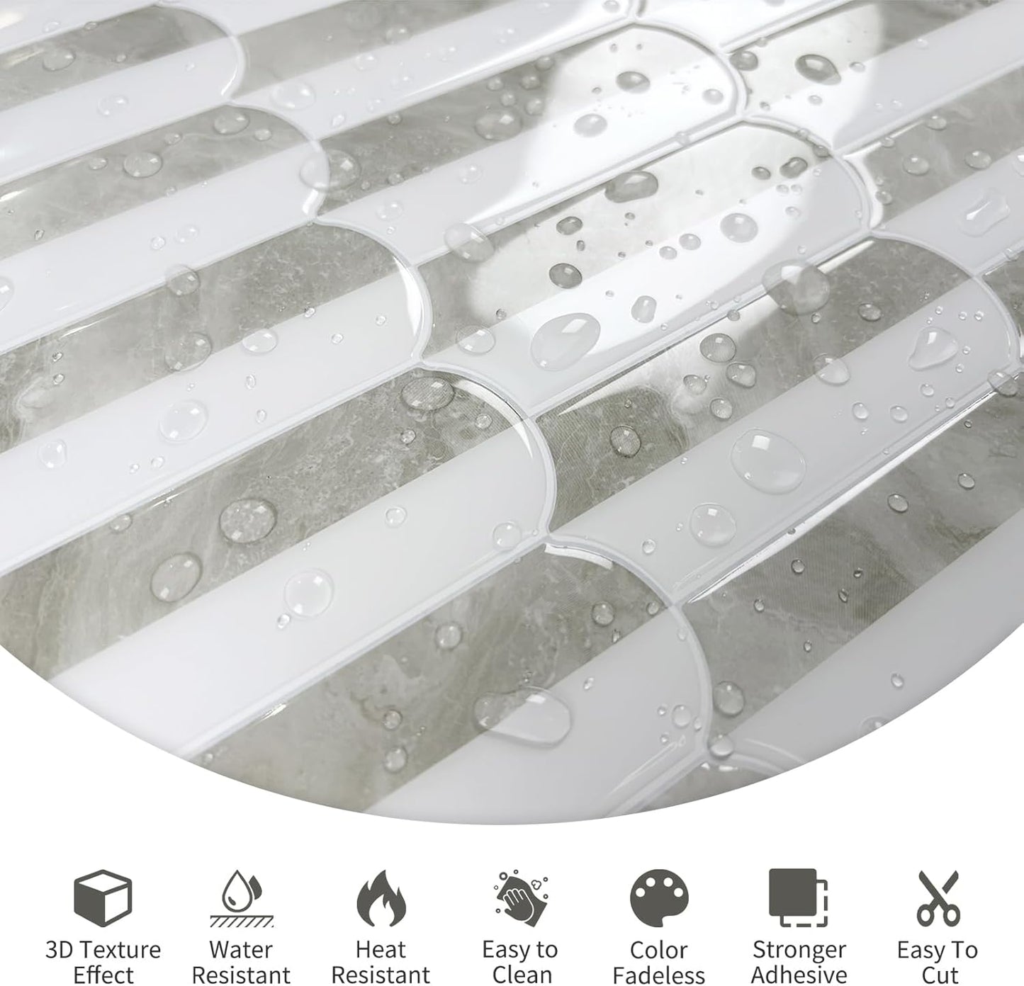 10-Sheet Upgraded Thicker Peel and Stick Kitchen Backsplash Tiles | Waterproof Self-Adhesive Vinyl Wall Tile Stick on Backsplash for Kitchen,Bathroom,Fireplace and RV(Sage Green,12"×12")