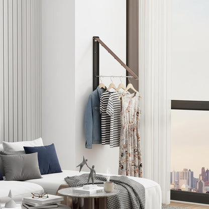 Wall Mounted Drying Rack, Retractable & Foldable Clothes Hanger for Laundry Room Organization, Hanger Dryer Rack Space Saving Closet Organizer (1)