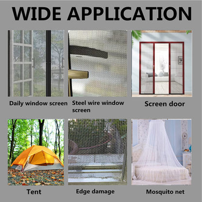Extra Wide 4” X 197” (16.5FT) Window Screen Repair Tape Kit, Strong Adhesive Fiberglass Covering Mesh Repair Patch Tape for Window Door Tears Holes