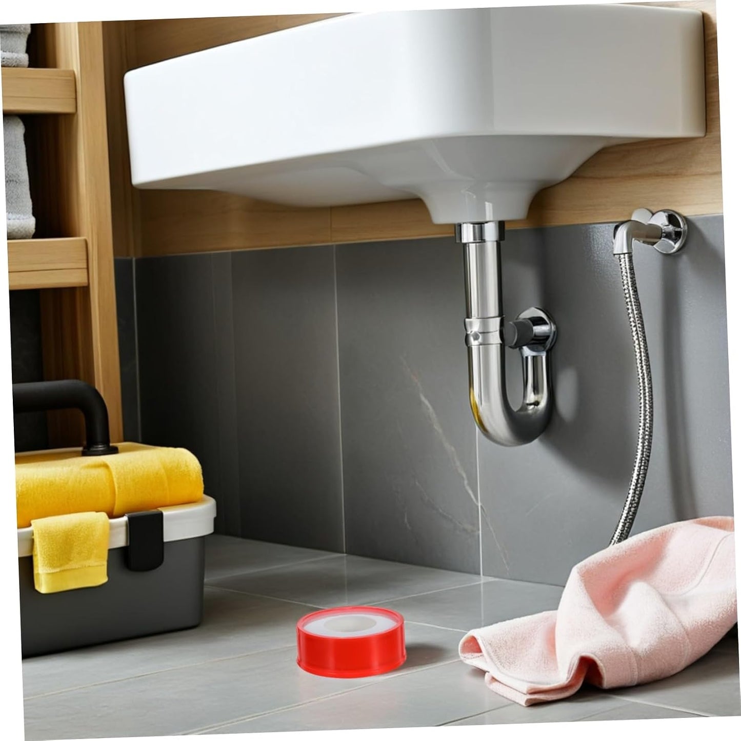NOLITOY 10 Roll PTFE Pipe Leak Sealing Tape for Threaded Pipe Connections and Plumbing Systems, Wear-Resistant and High Pressure Resistance, Waterproof Plumbers Tape for Bathroom