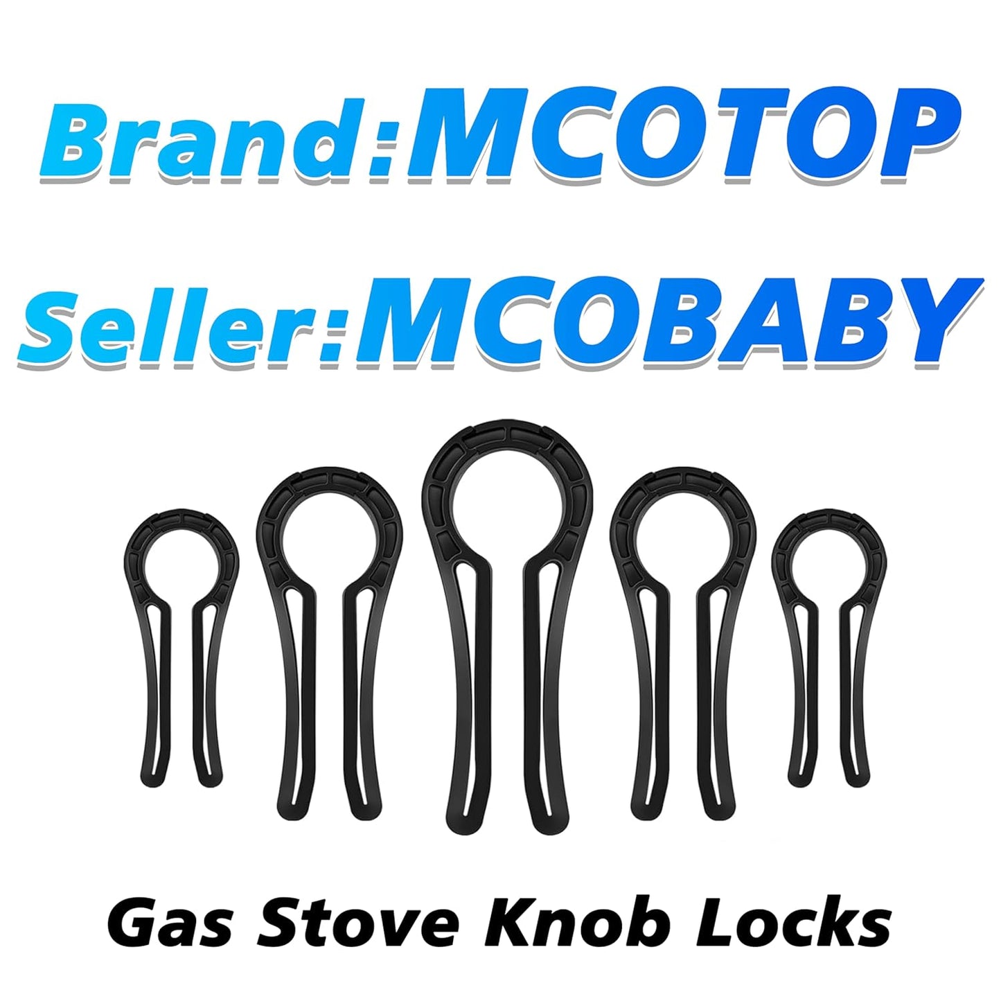 Gas Stove Knob Locks, Stove Knob Safety Covers for Child, Prevent Kids Pets from Turning on Stoves - Black-5 Pack