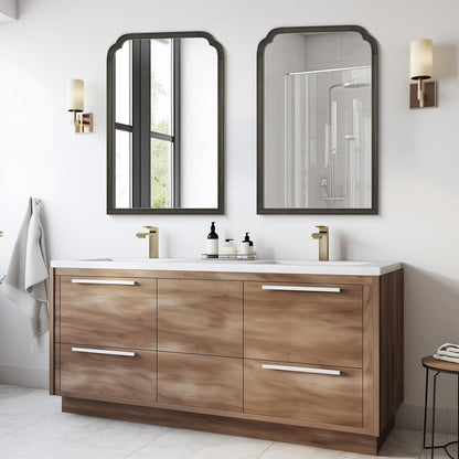 WallBeyond Full Length Mirror Wall Mounted 65"x22", Rustic Wooden Frame Floor Mirror, Large Full Body Mirror for Bedroom, Leaning or Hanging Against Wall, Natural