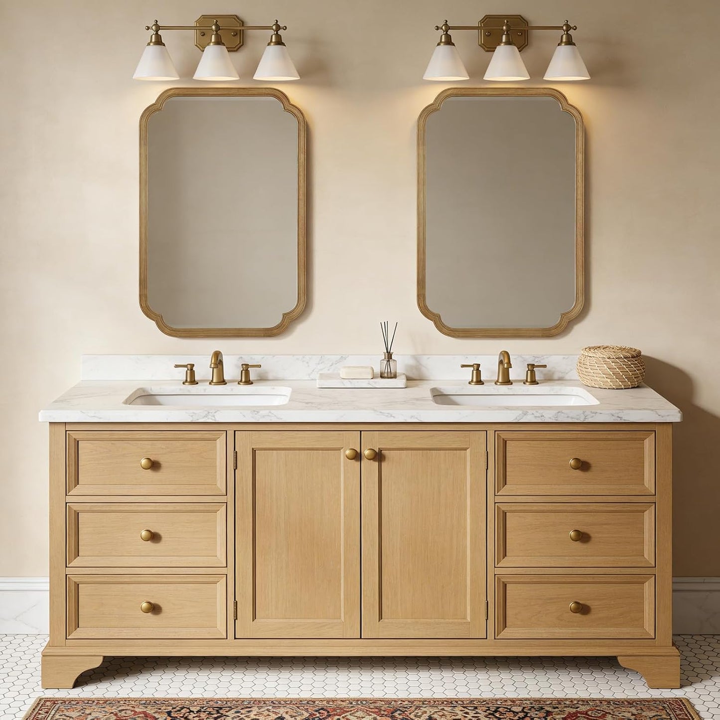 WallBeyond Full Length Mirror Wall Mounted 65"x22", Rustic Wooden Frame Floor Mirror, Large Full Body Mirror for Bedroom, Leaning or Hanging Against Wall, Natural