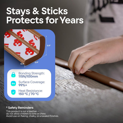 Premium 12ft Edge Protector for Baby, Odorless Foam Cushion with Strong Adhesive Tape, Non-Toxic to Baby Proof Corners and Edges, Wall Corner Protector & Desk Edge Cushion White