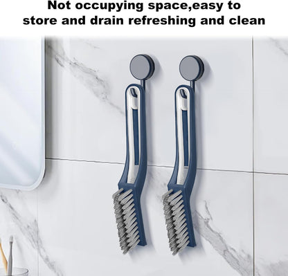 Stiff Bristle Brush - Hard Bristle Crevice Cleaning Brush Tools for Household, Kitchen, Bathroom, Window, Toilet, Corners, Multi Purpose Hard Bristle Brushes for Deep Cleaning Gap(2 pcs)
