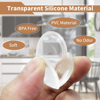 Silicone Corner Protector, Table Protectors for Baby, Clear Furniture Corner Guards & Edge Safety Bumpers Cushion to Cover Sharp Furniture & Table Edges (17 Count (Pack of 1))