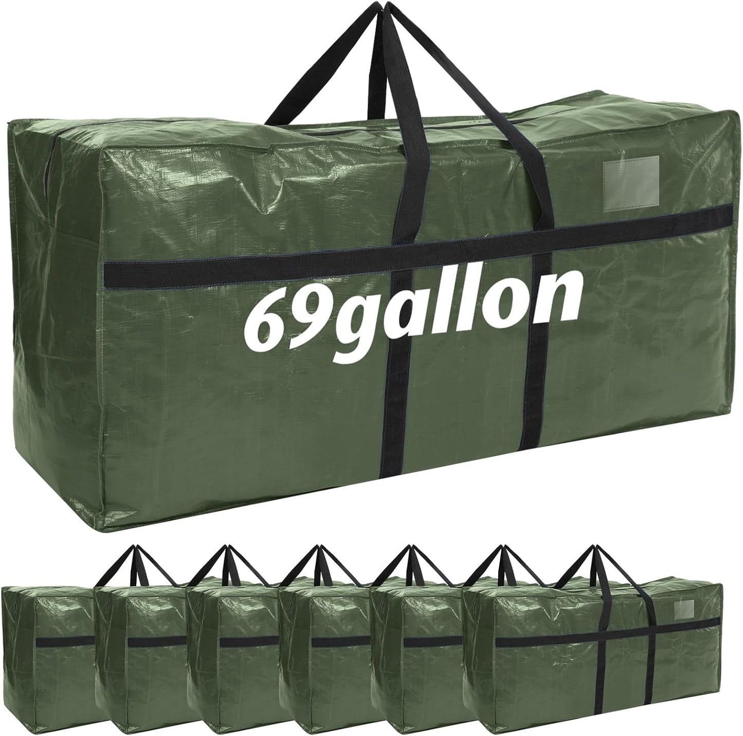 Windyun 4 Pack 57 Gallon Extra Large Moving Bags XXL Heavy Duty Storage Bag with Strong Zipper Handle Jumbo Big Tote Box Foldable for College Dorm Travel Clothes Duffle Blanket Pillow(Red)