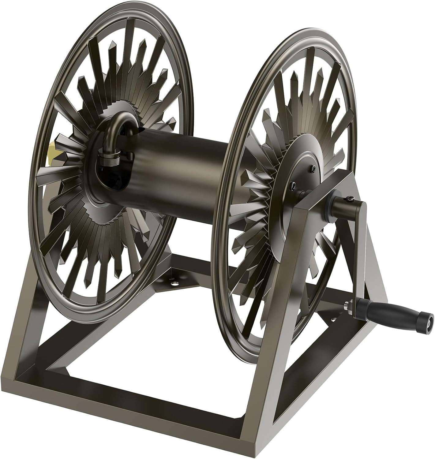GOFORWILD Garden Wall Mount Hose Reel, Decorative Hose Reel, Garden Heavy-Duty Water Hose Holder Winder, Holds 200-Feet of 5/8-Inch Hose
