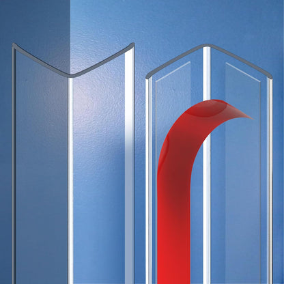 Wall Corner Protector, Walls Edge Protector，Self-Adhesive Wall Corner Guards,PVC Double Side Edge Protector， Furniture Stairs Guard (Gray 2PCS 90cm/35.4in)