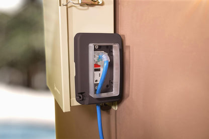 Intermatic WP6000W Low-Profile In-Use Weatherproof Cover, White - Durable Outdoor Outlet Protection | Expandable Design | Easy Installation