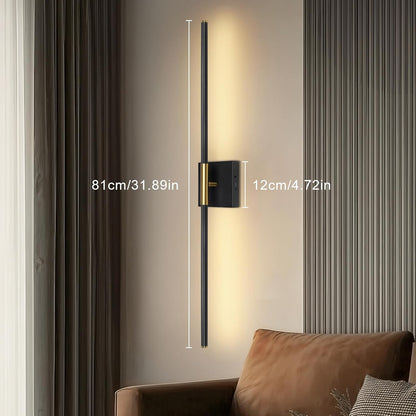 TaoFiaCo Battery Operated Wall Sconces Set of Two,Rechargeable Wall Sconces Set of 2 with Remote Control Dimmable Wall Light Decor for Living Room, Bathroom for, 24 Inch, Gold