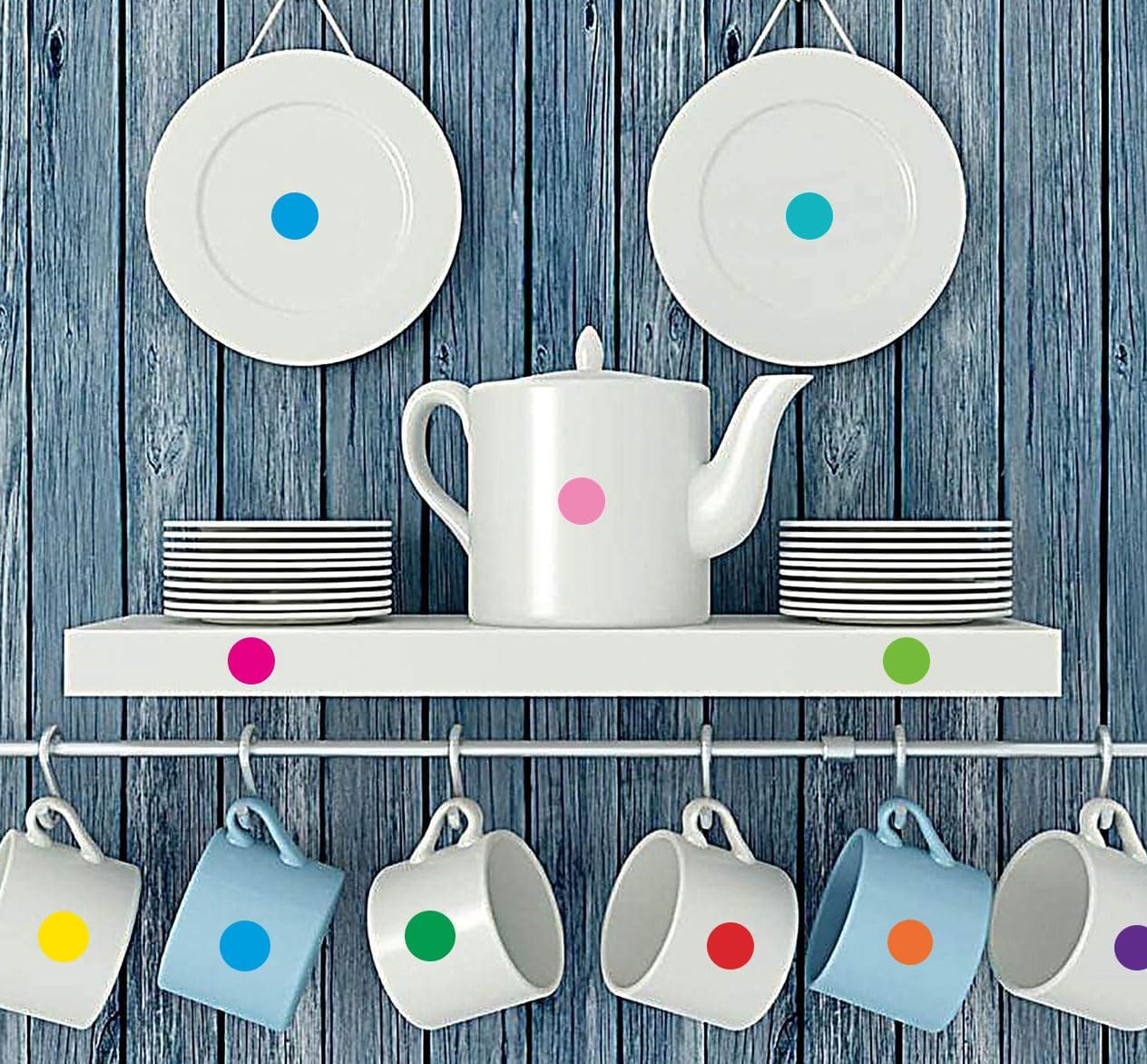 PARLAIM 1050 PCS Color Coding Labels Circle Dot Stickers,10 Color Style Colorful Coding Label Sticker for Office,Student Classroom