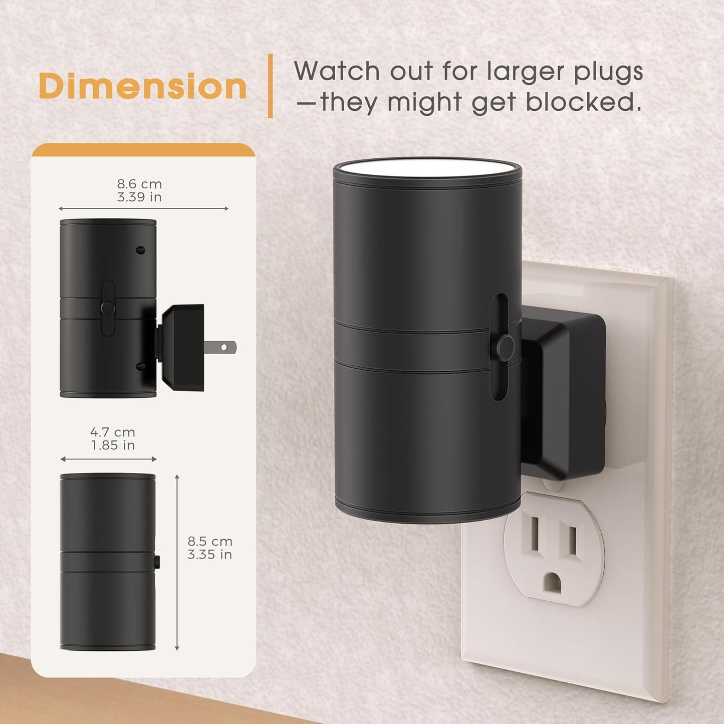 Briignite Motion Sensor Night Light,2 Pack Motion Activated Plug in Night Lights, 0-100LM Dimmable Soft White 3000K, Motion Sensor Light Indoor for Bathroom Hallway Bedroom Stairway Kid Elderly Pet