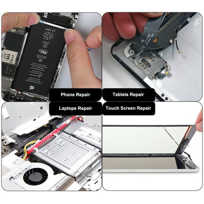 Kaisiking 2mm LCD Repair Tape for Phone Screen, Adhesive Tape with 1 Tweezers for Cell Phone, iPad, Tablets, Laptops, Camera