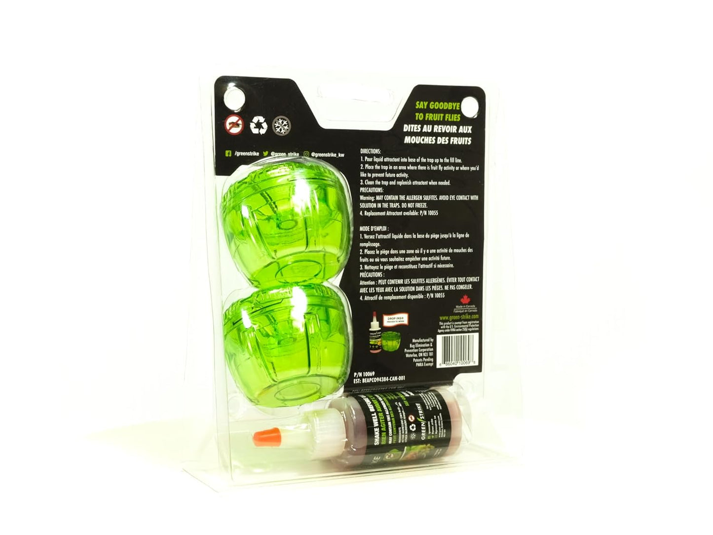 REENSTRIKE 2-Pack Fruit Fly Traps for Indoors use. 120 Days Solution – Gnat Trap and Effective Fruit Fly Trap – Easy to Use – Best for Kitchen – Dining Areas - Reusable